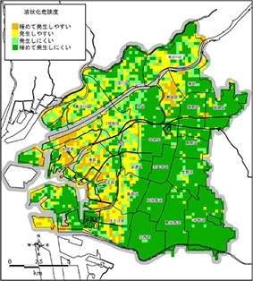 大阪の危険度マップ