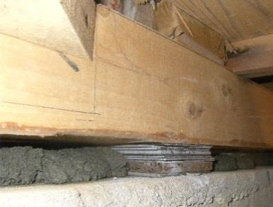 ジャッキアップ工(ライナー設置、モルタル詰め状況)