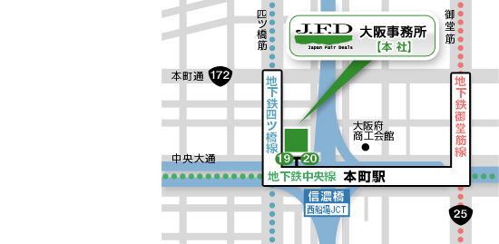 JFD大阪営業所（本社）地図